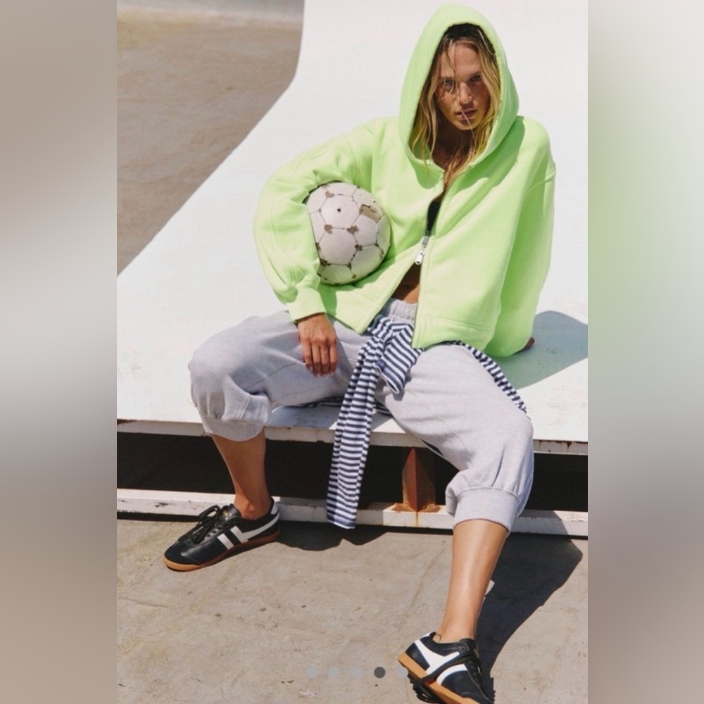FP Movement A Cut Above Hoodie Sour Citrus NWT XS Zip Sweatshirt $148